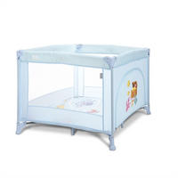 LAUFSTALL Play`n Relax blau 100 x 100 cm, seitliche Öffnung, Matratze, Tragetasche, Babyreisebett - Blau, Metall (100/75/100cm) - Lorelli