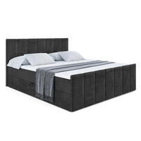 BOXBETT MOETI-Z - 180x200 cm - H4 - Schwarz - Schwarz, Holzwerkstoff (180/200cm) - ALTDECOR