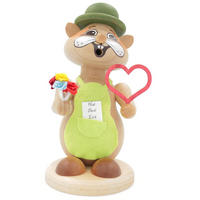 RAUCHFIGUR Hamster Romantiker 18 cm - Multicolor, Holz (12/18/0.1cm)