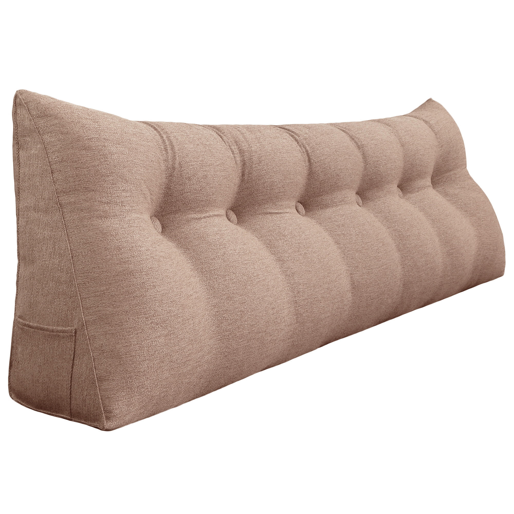 RÜCKENKISSEN für Bett Leinenlook Mauve 180 cm - Pink, Textil (50/180cm) - Vercart