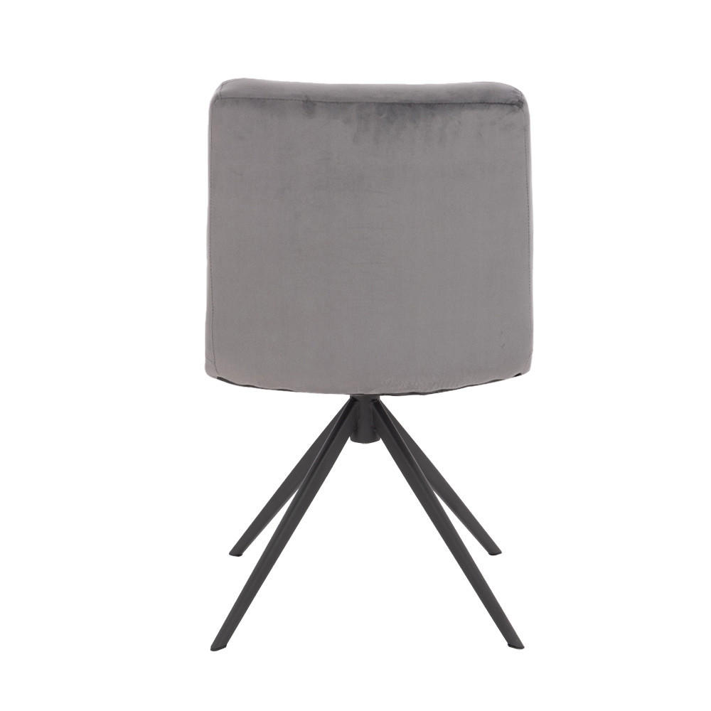 ESSZIMMERSTUHL NODA - Farbe: Hellgrau, Menge: 2 - Hellgrau, Textil/Metall (61/84/47cm) - Home Deluxe