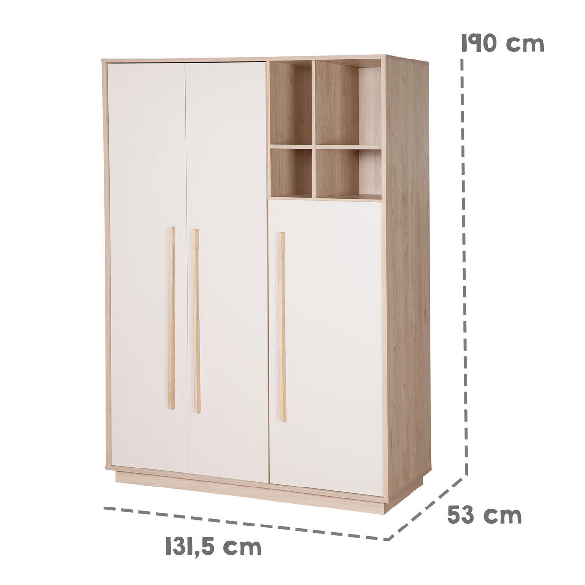 BABYZIMMER Elva 3-teilig - Creme, Holz (1/1/1cm) - Roba