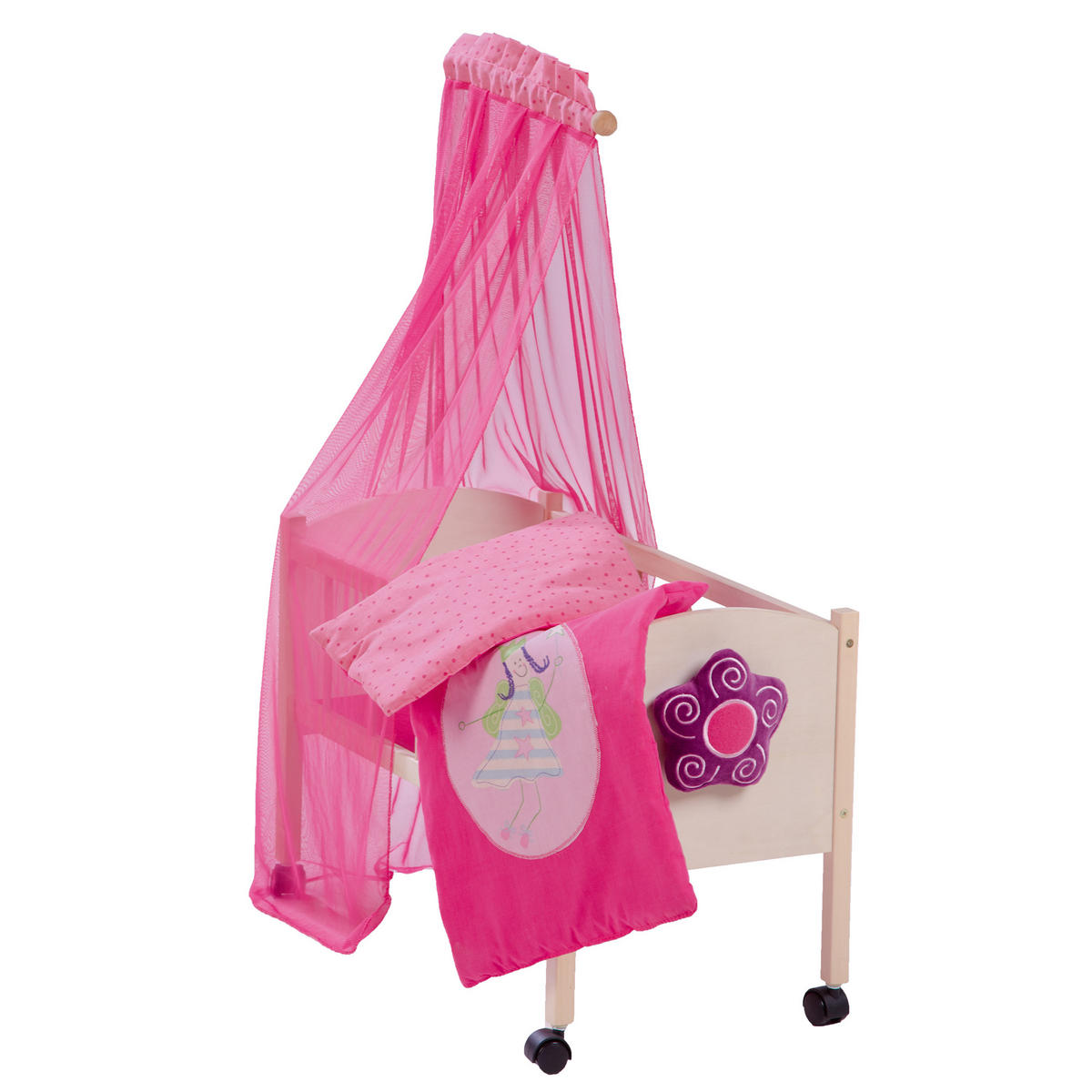 PUPPENSTANDBETT Happy Fee - Naturfarben, Holz (57/87/31cm) - Roba
