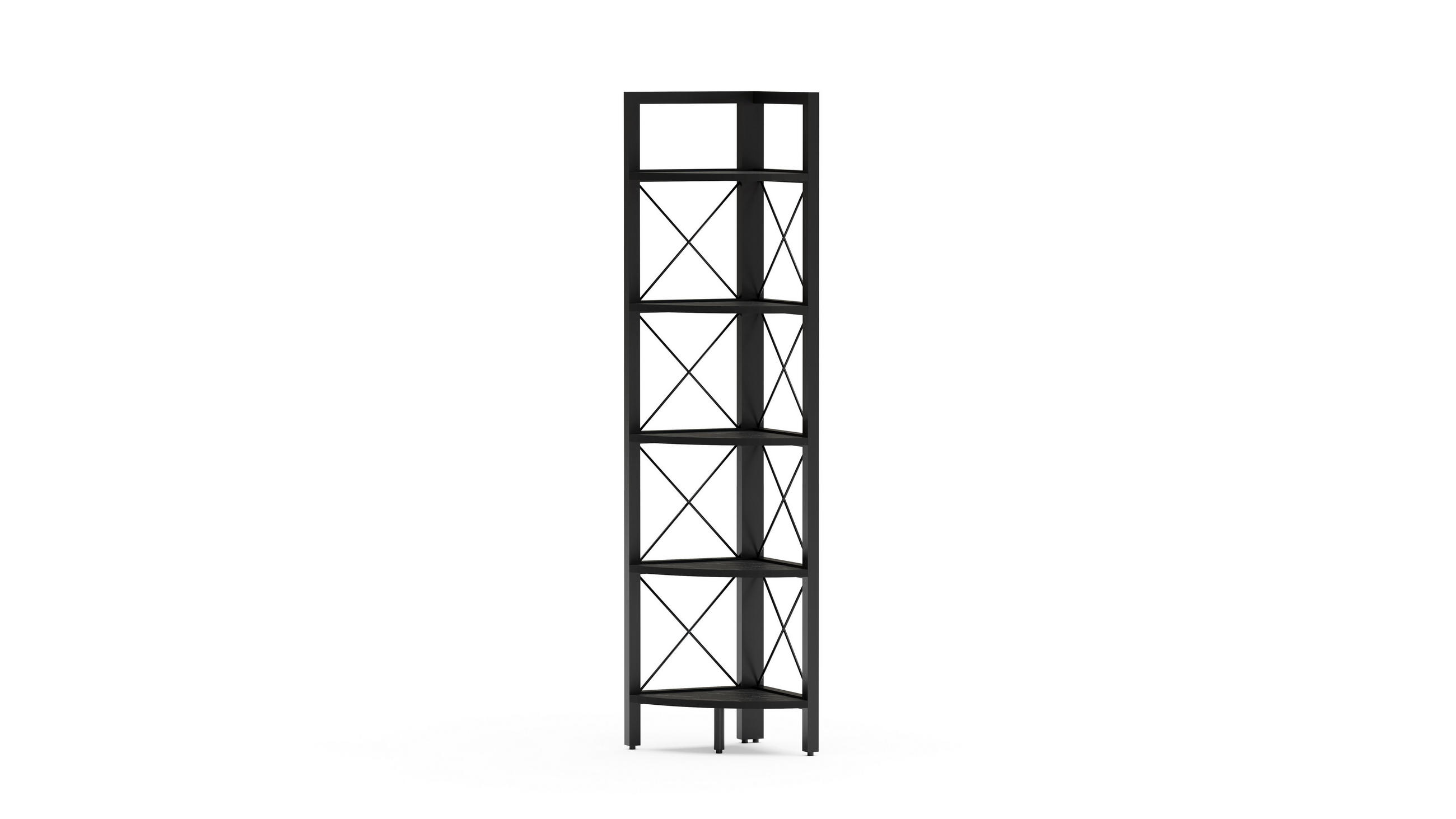 ECKREGAL Remo Schwarz - Creme/Schwarz, Holzwerkstoff (30.5/160/33cm) - Decorotika