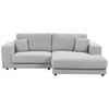 3-SITZER-ECKSOFA hellgrau rechtsseitig Lofoten - Schwarz/Grau, Textil (250/190cm) - Beliani