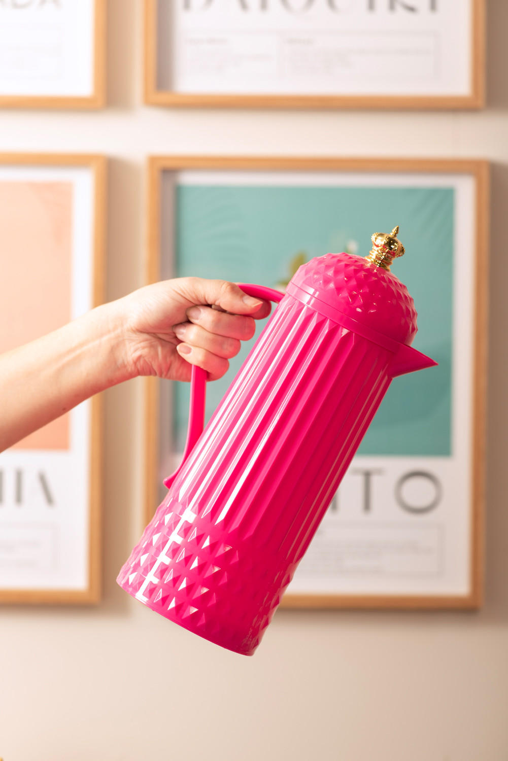 ISOLIERKANNE Crown 18/18/34 cm - Pink, Kunststoff (1L) - Present Time