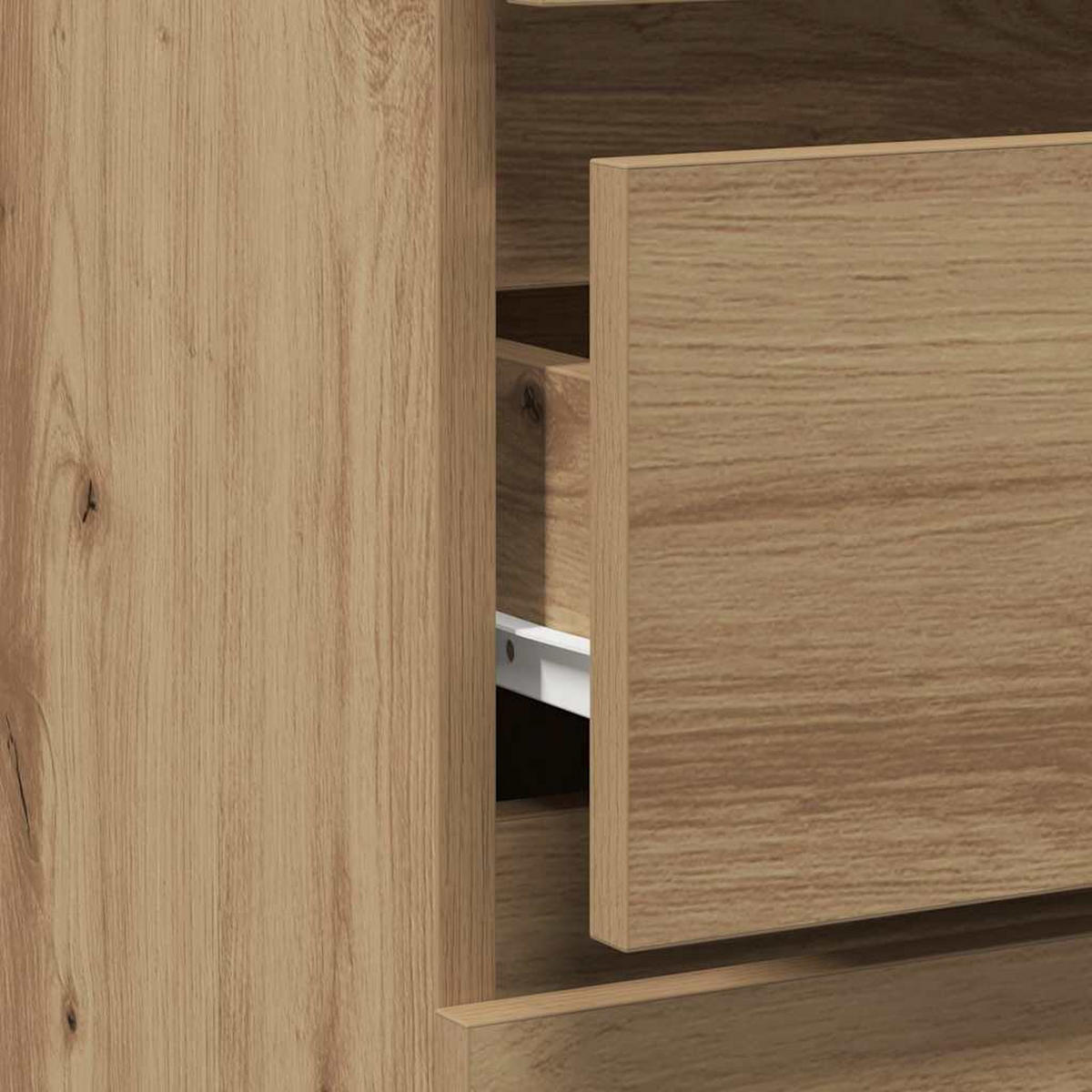 NACHTTISCH Artisan-Eiche 40/35/62,5 Cm Holzwerkstoff - Braun, Holzwerkstoff (35/62.5/40cm) - vidaXL
