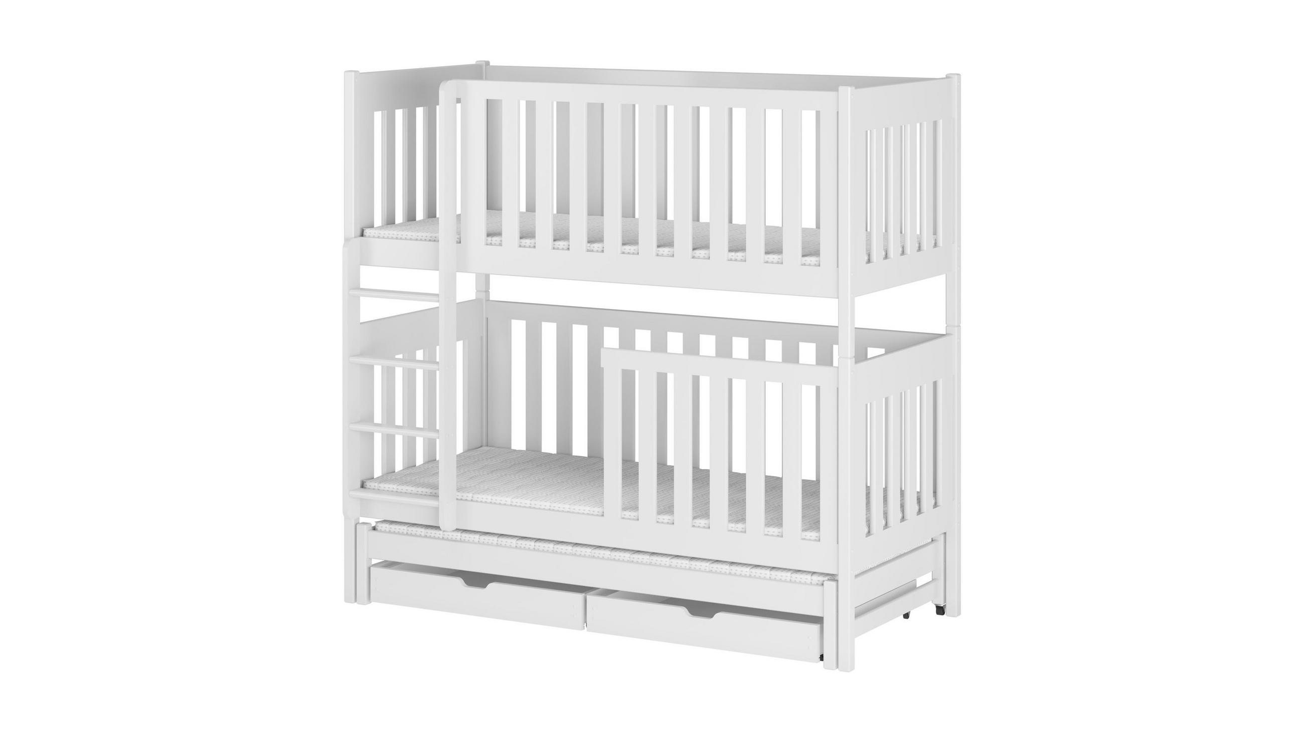 Kids Collective VYSOKÁ POSTEL 90x200 cm se zásuvkou – bílá