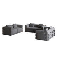 SITZGARNITUR DE-34539 modular Grau - Grau, Metall (183.8/69.8/274cm) - ComfortXL