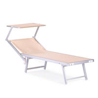 SONNENLIEGE Beige 186/61/38 cm - Beige, Metall (186/38/61cm) - Mobili Rebecca