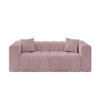 POHOVKA 2-MÍSTNÁ DONY-2 232x90x71 cm Růžová Manšestr - růžová/černá, kompozitní dřevo/textil (232/71/90cm) - ALTDECOR