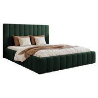 POLSTERBETT Fiarro Dunkelgrün, Velours, 140x200 cm - Dunkelgrün, Textil (140/200cm) - Selsey
