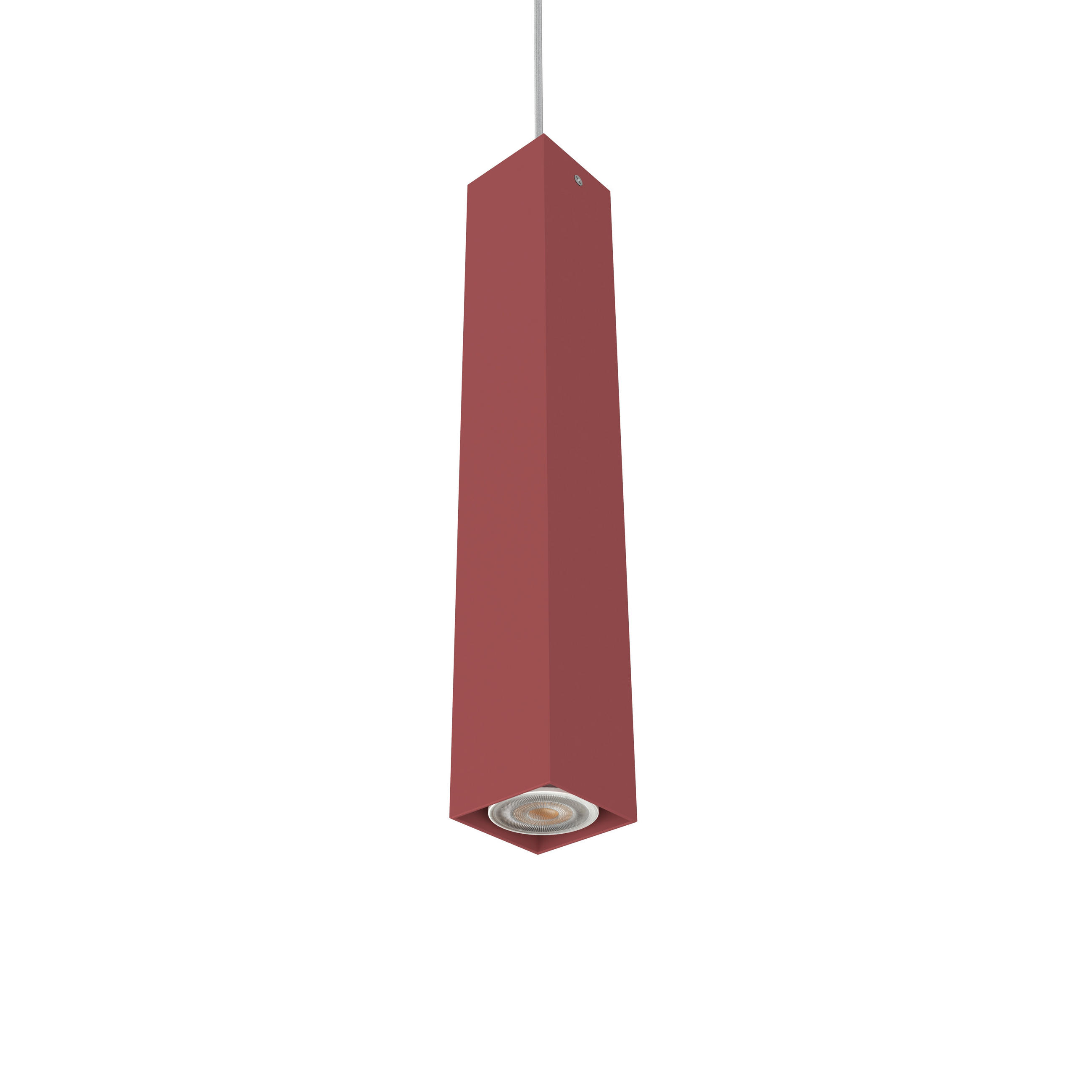 HÄNGELEUCHTE Cube H40 - Rot, Metall (6/6/40cm) - Lumicom