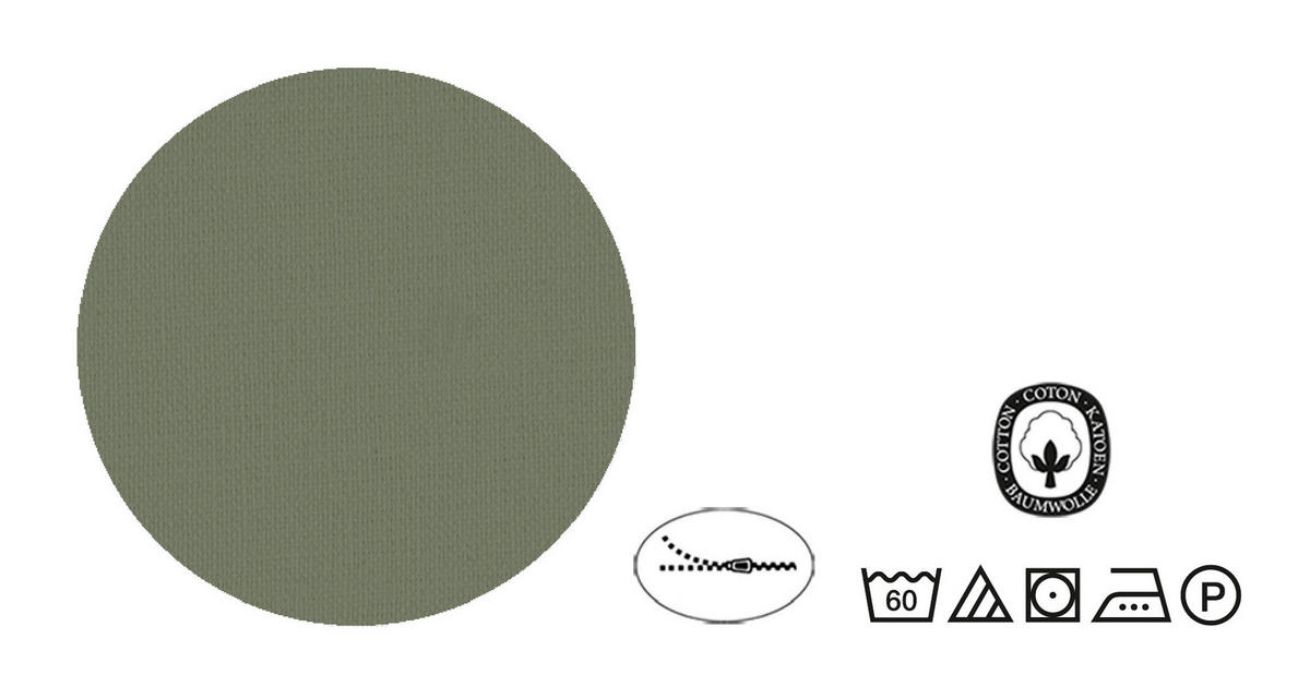 BETTWÄSCHE-GARNITUR Linon UNI fichte, 140x200 cm + 70x90 cm - Dunkelgrün, Textil (140/200cm) - biberna