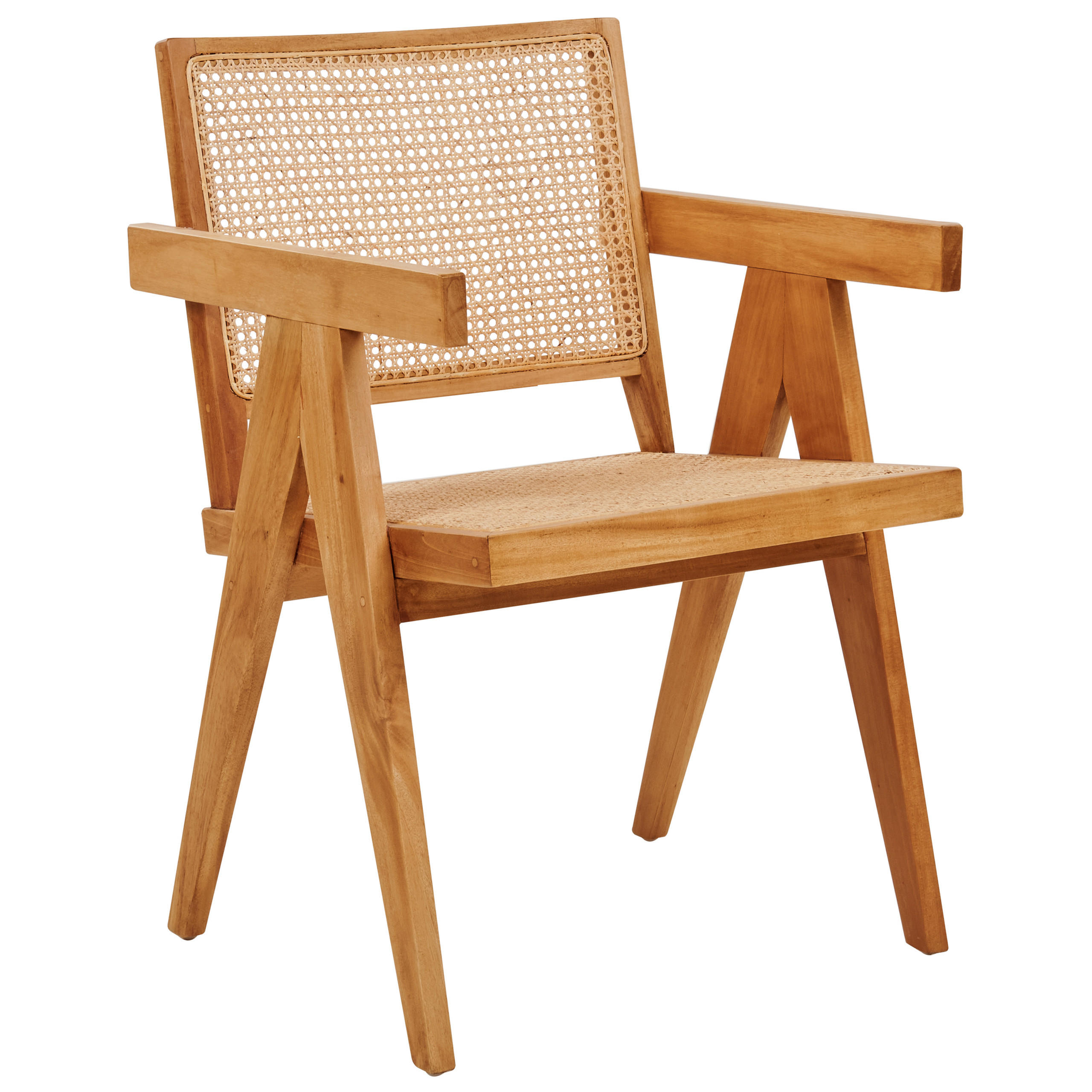 ESSZIMMERSTUHL Mahagoniholz Hellbraun Westbrook - Naturfarben, Holz (55/82/52cm) - Beliani