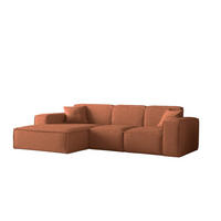 ECKSOFA Ottom Celes Premium Ascot Bukla - Kupferfarben, Holzwerkstoff/Textil (266/165cm) - Fun Möbel