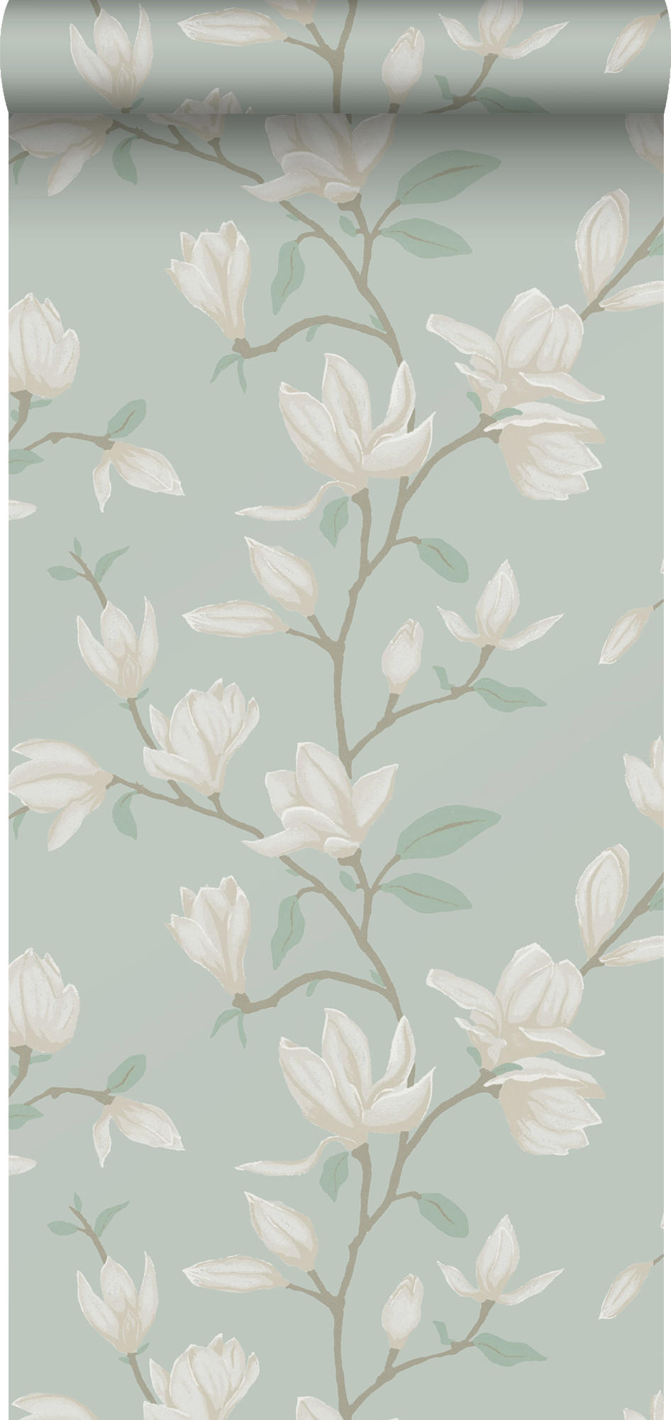 TAPETE Magnolie 53 cm x 10.05 m - Blau, Papier (53/1000cm) - ESTAhome