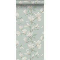 TAPETE Magnolie 53 cm x 10.05 m - Blau, Papier (53/1000cm) - ESTAhome