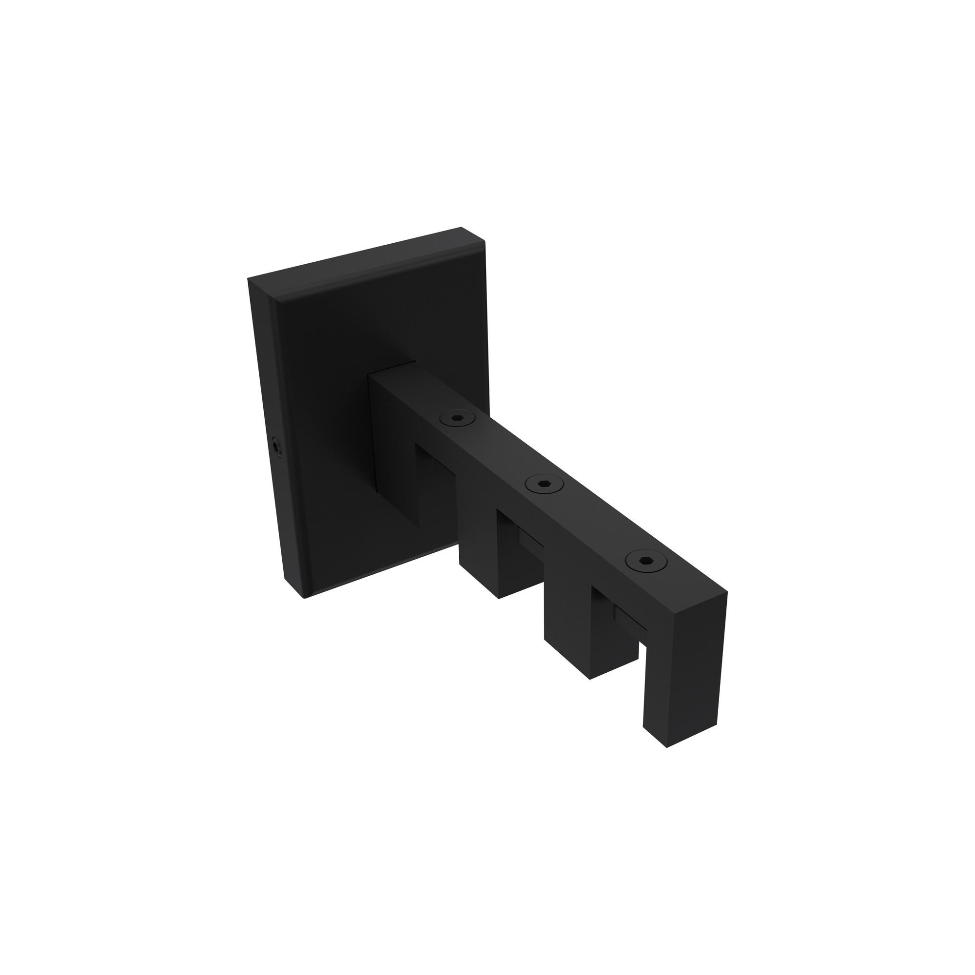 TRÄGER FÜR INNENLAUFSTANGEN 14x35 mm, Smartline 3-läufig, Schwarz - Schwarz, Metall (10/6.5/4.5cm) - INTERDECO