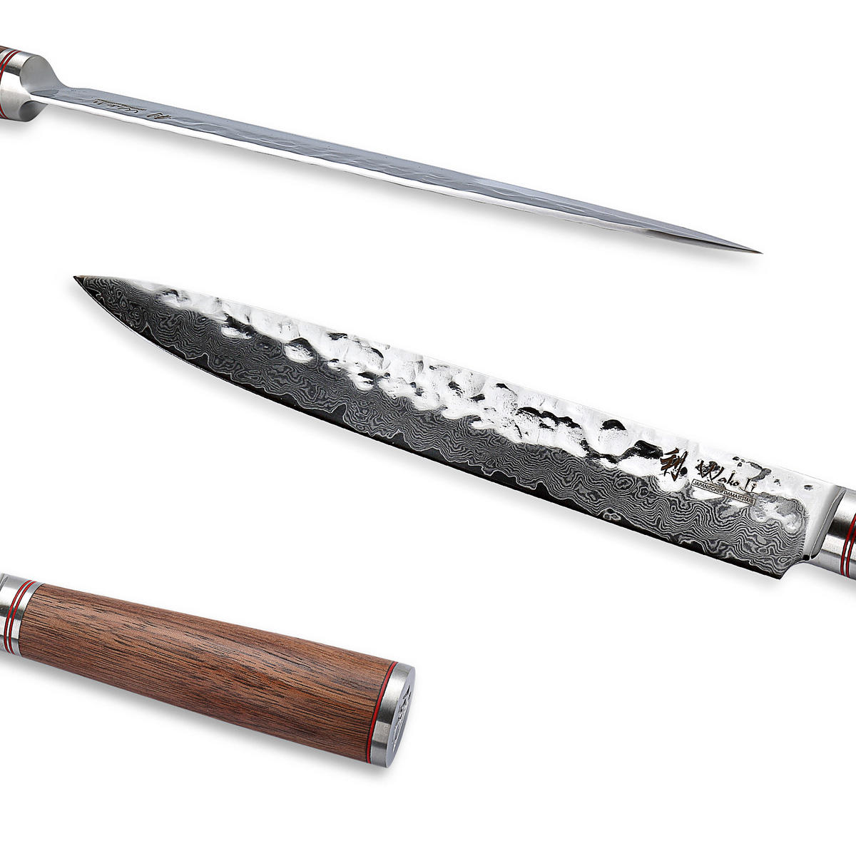 FLEISCHMESSER 25 cm - Nussbaumfarben, Holz/Metall (39cm) - Wakoli