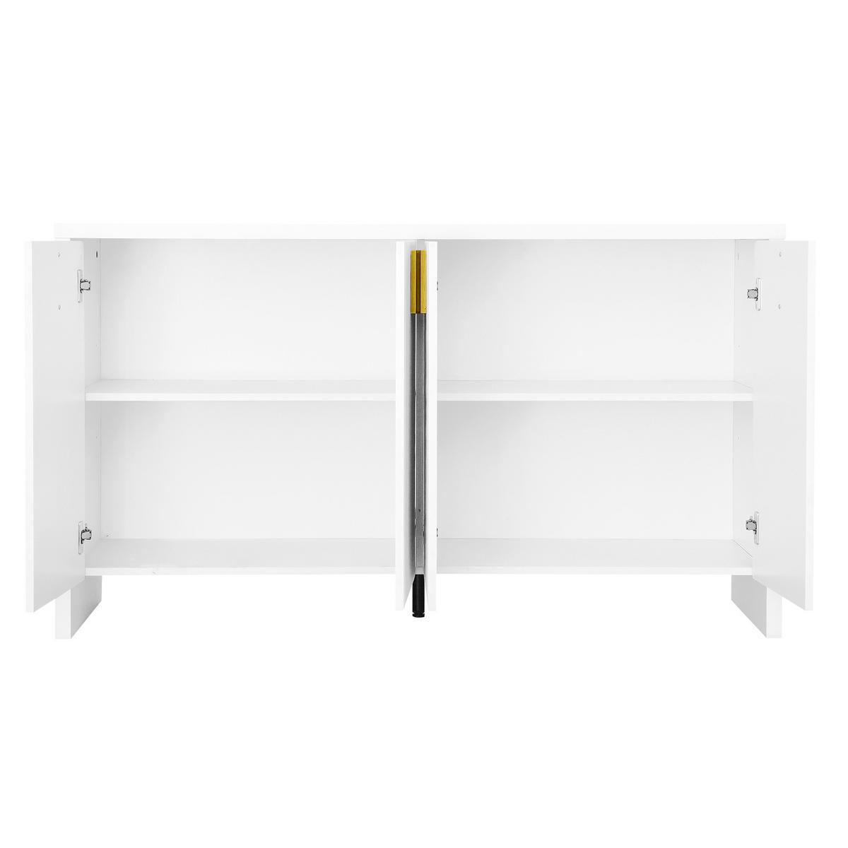 SIDEBOARD 140/38/80 cm Weiß aus Holzwerkstoff mit 4 Türen - Weiß, Holzwerkstoff (140/80/38cm) - OKWISH