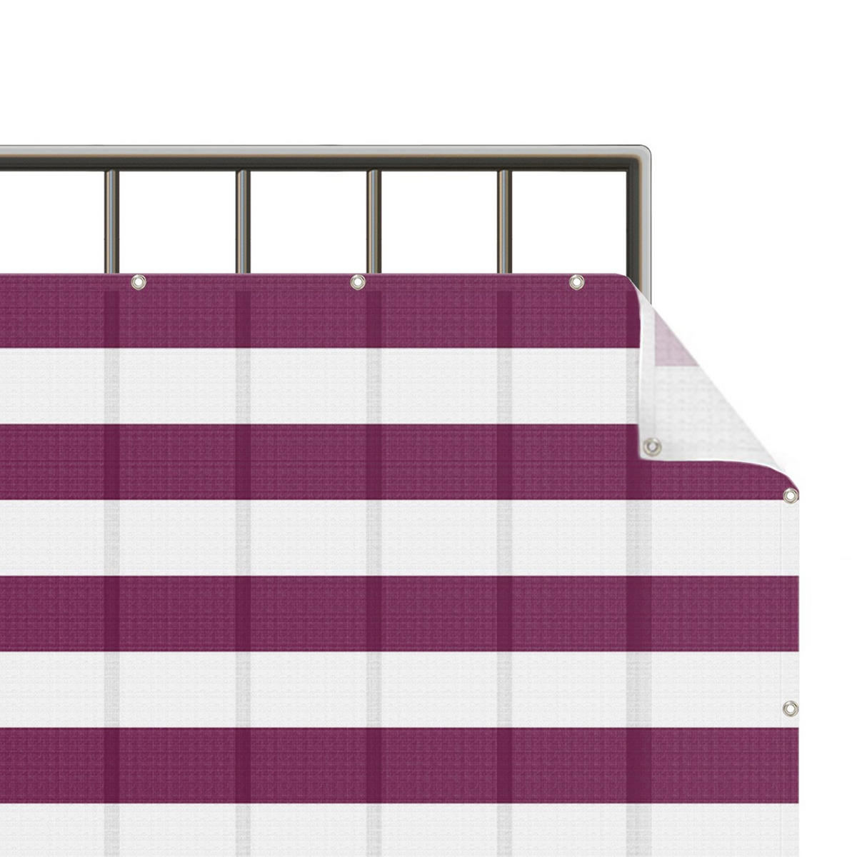 BALKON SICHTSCHUTZ Querstreifen in Fuchsia 250/90 cm - Violett, Kunststoff (250/90cm) - Bilderwelten
