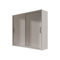 KLEIDERSCHRANK London I 180 - Kaschmir/Silberfarben, Holzwerkstoff/Kunststoff (180/215/58cm) - MIRJAN24