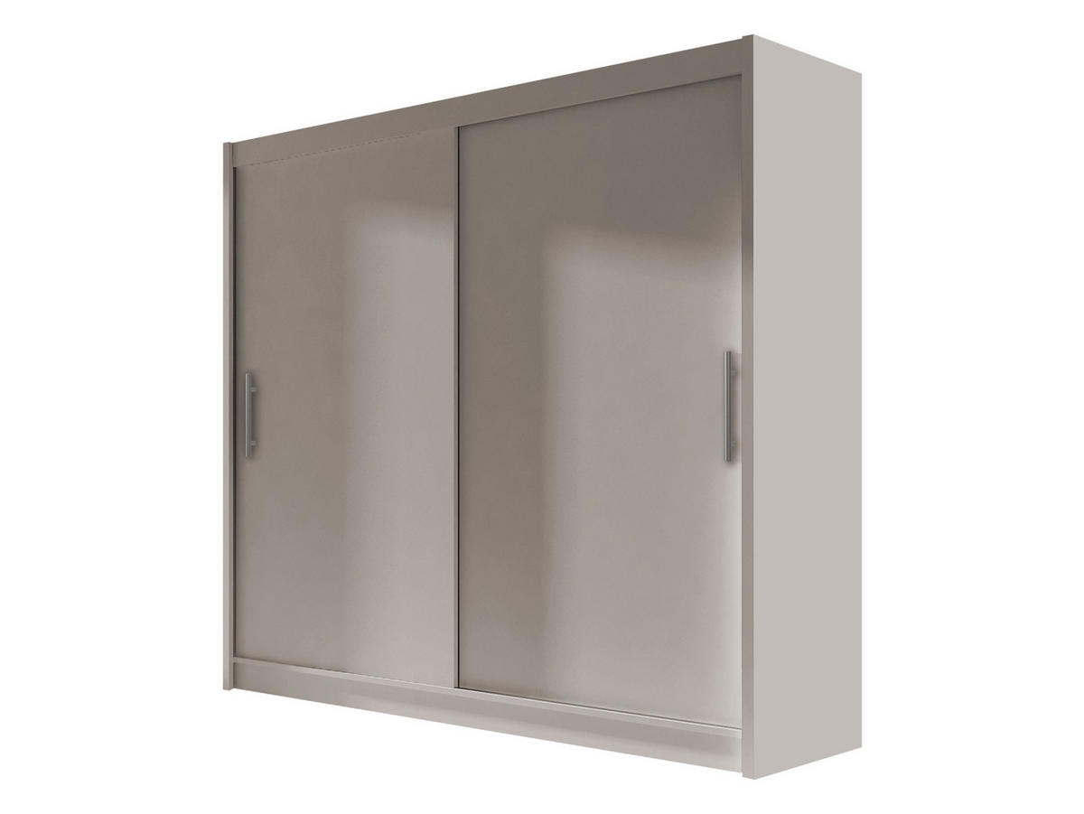 KLEIDERSCHRANK London I 180 - Kaschmir/Silberfarben, Holzwerkstoff/Kunststoff (180/215/58cm) - MIRJAN24