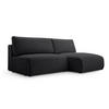 ECKSOFA mit Schlaffunktion Greste, Schwarz - Schwarz, Textil (150/223cm) - Meblito