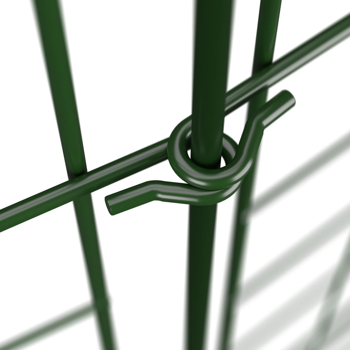 5xTEICHZAUN - Dunkelgrün, Metall (365/66cm) - Relaxdays