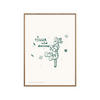 POSTER mit Rahmen Disney - Disney's Tigger Joyful Bounce - Eichefarben/Beige, Holz/Papier (50/70cm) - Poster&Frame