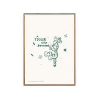POSTER mit Rahmen Disney - Disney's Tigger Joyful Bounce - Eichefarben/Beige, Holz/Papier (50/70cm) - Poster&Frame