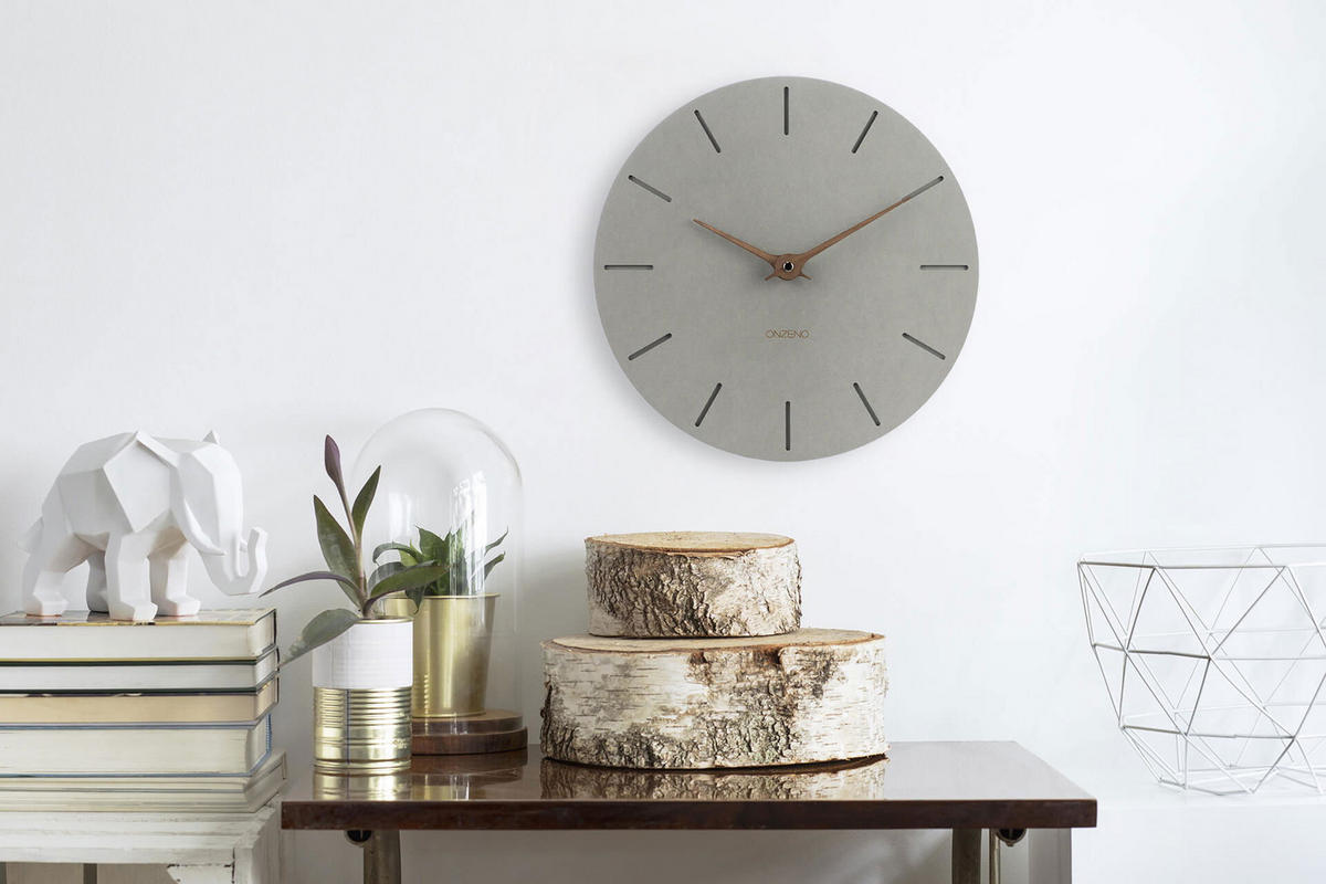 WANDUHR Design Grau 29/29 cm - Grau, Holzwerkstoff (0.4/29/1cm) - ONZENO