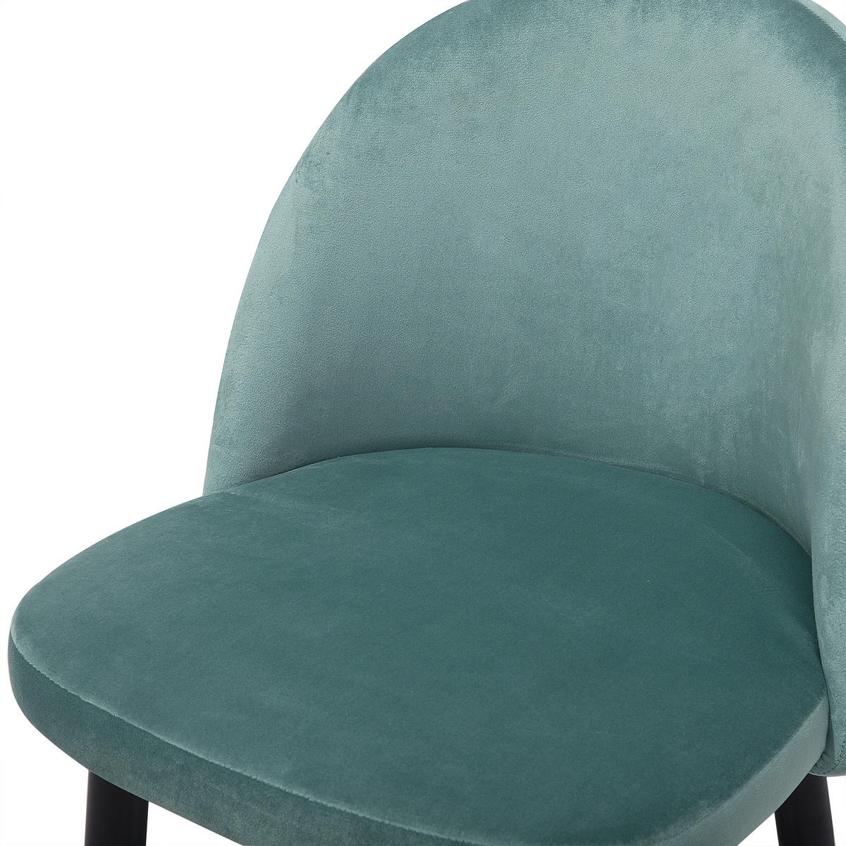 SCAUN DE BUCĂTĂRIE set de 2 catifea verde Visalia - verde, material textil/metal (50/81/47cm) - Beliani
