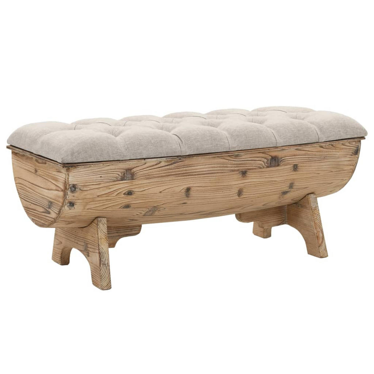 AUFBEWAHRUNGSBANK Jana 103x51x44 cm Holztruhe - Creme, Holz (103/44/51cm) - DELUKE