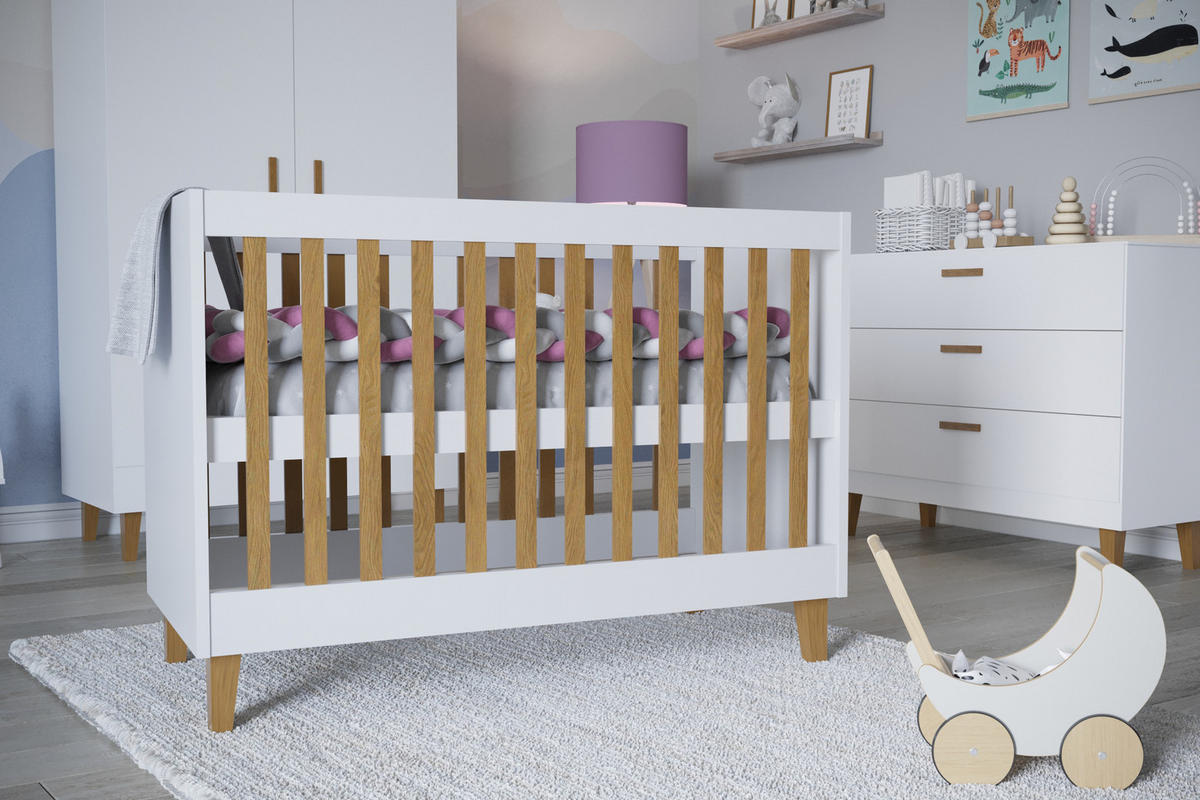 KINDERBETT Kubi ohne Schublade ohne Matratze 120/60 - Weiß, Holzwerkstoff (60/120cm) - RAUMHIRSCH FURNITURE