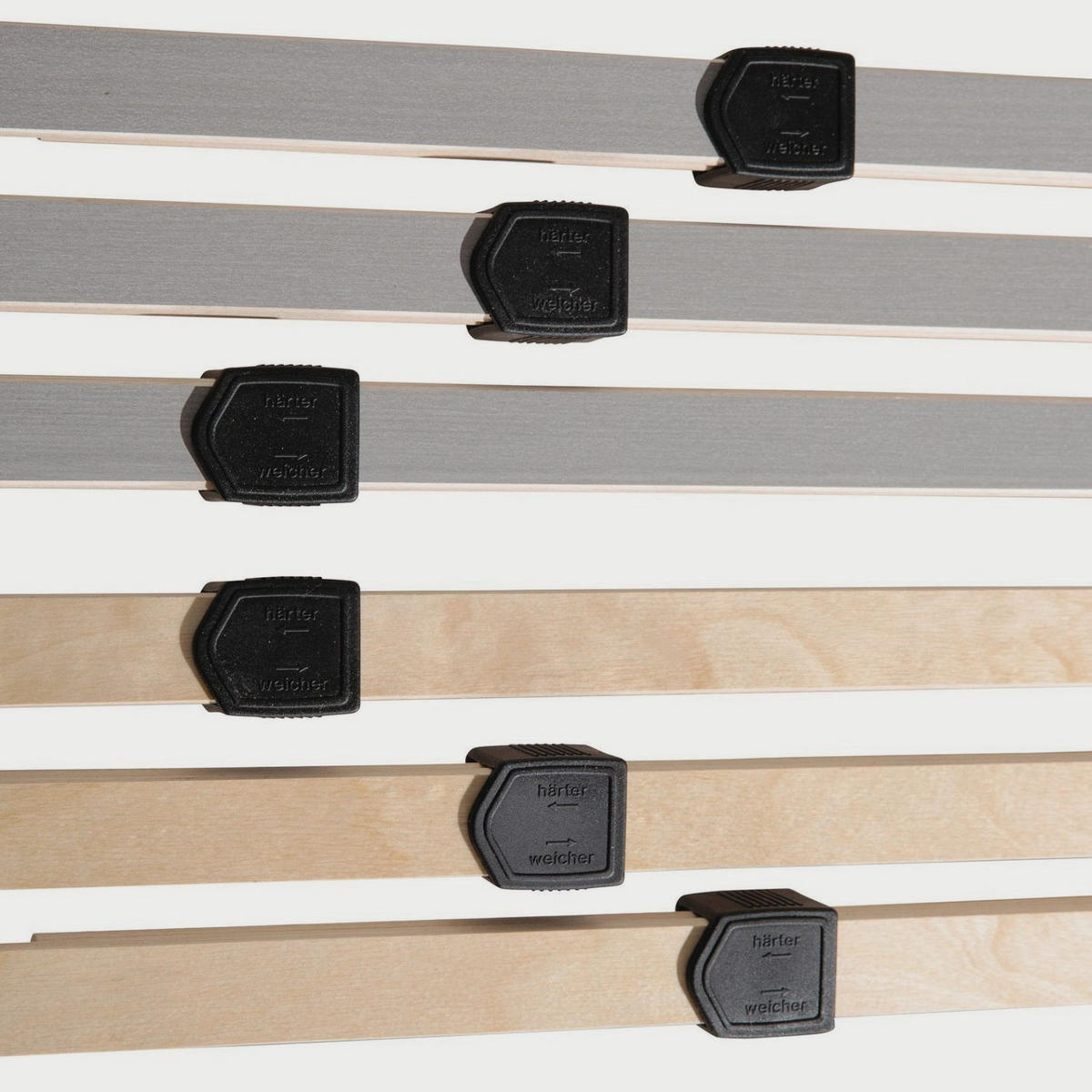 LATTENROST SET - 180x200 cm (2x 90x200 cm), 7 Zonen, 42 Latten, Buchenholz - Buchefarben/Braun, Holz (180/200cm) - Sleepneo