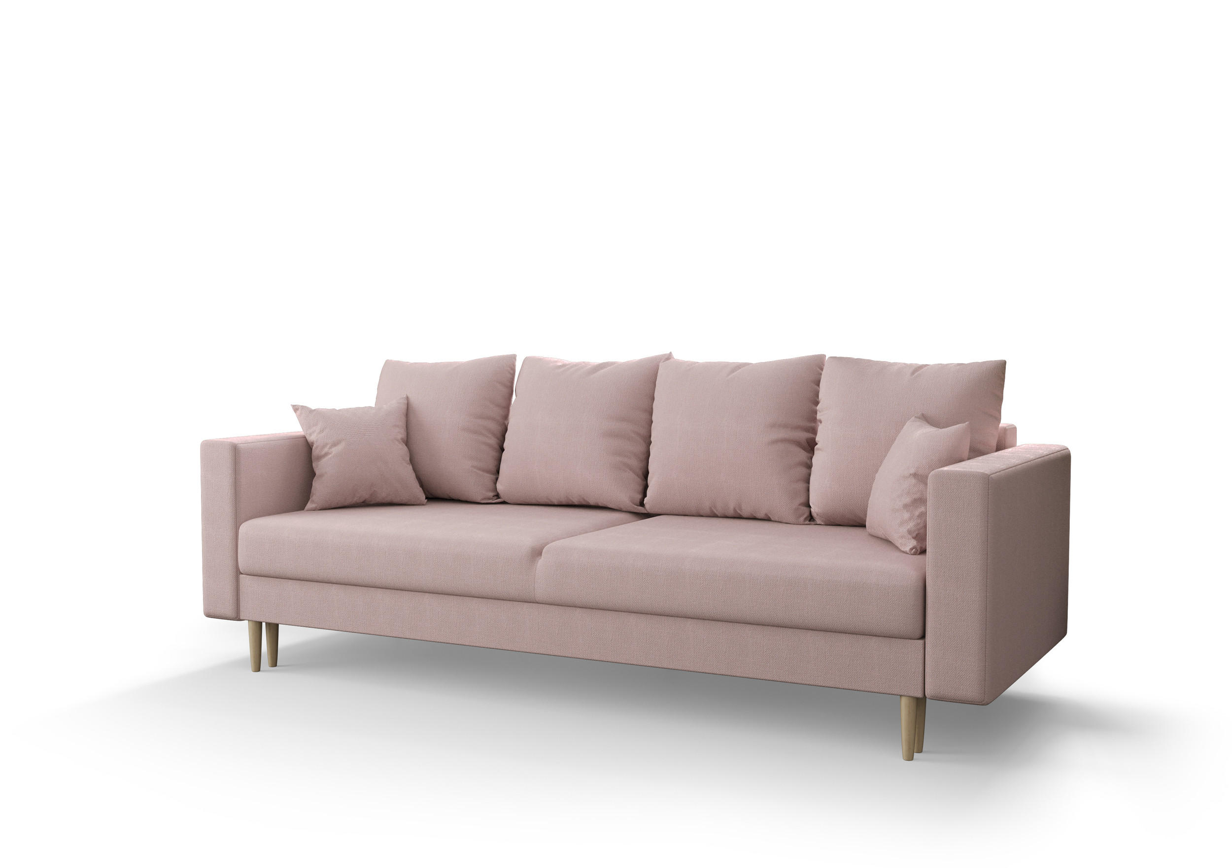 SOFA KRISTI mit Schlaffunktion COSMIC 14 Sofa mit Stauraum - Pink, Textil (90/87/230cm) - Bedante
