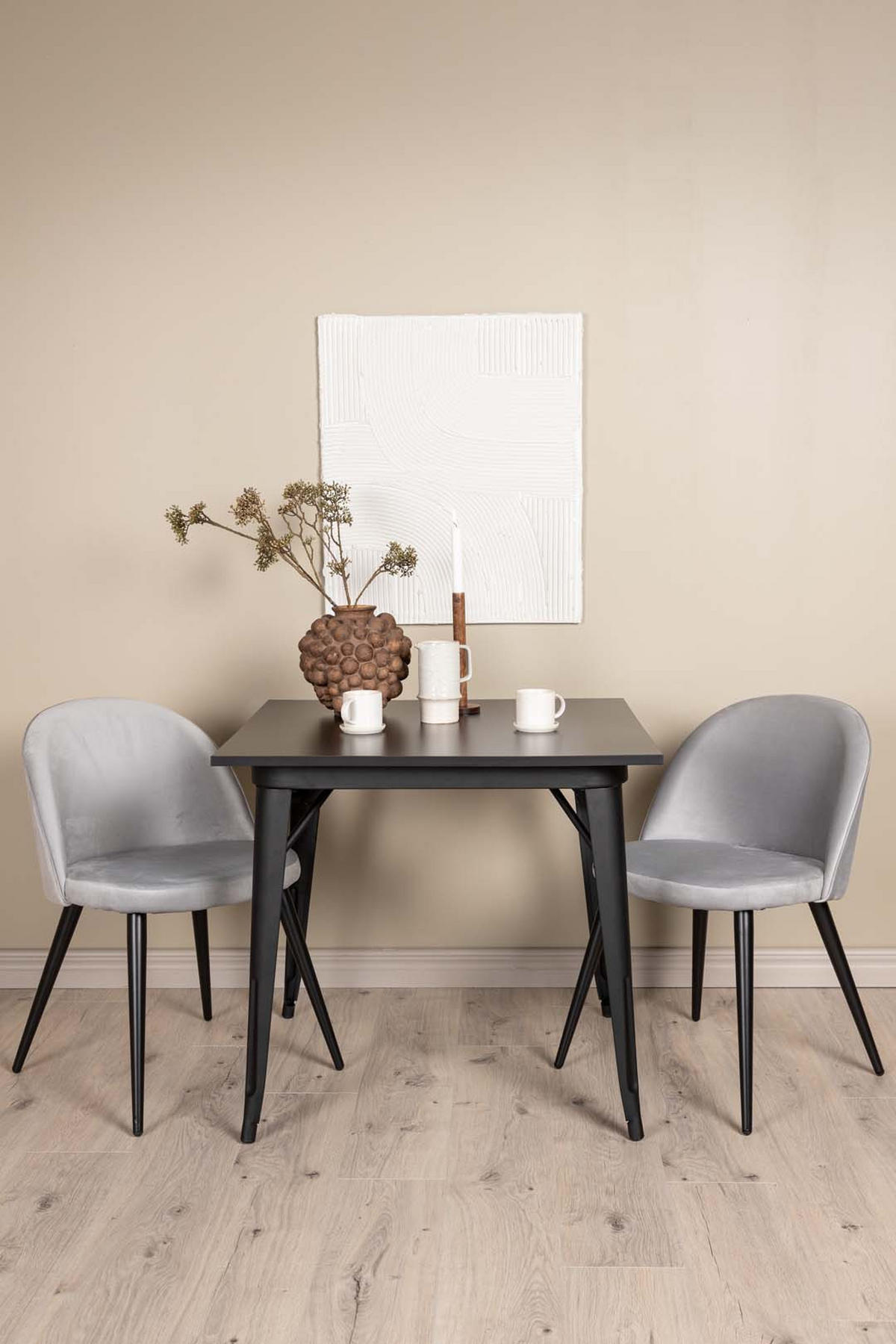 TISCHGRUPPE Schwarz - Schwarz, Holzwerkstoff (80/75/80cm) - ebuy24