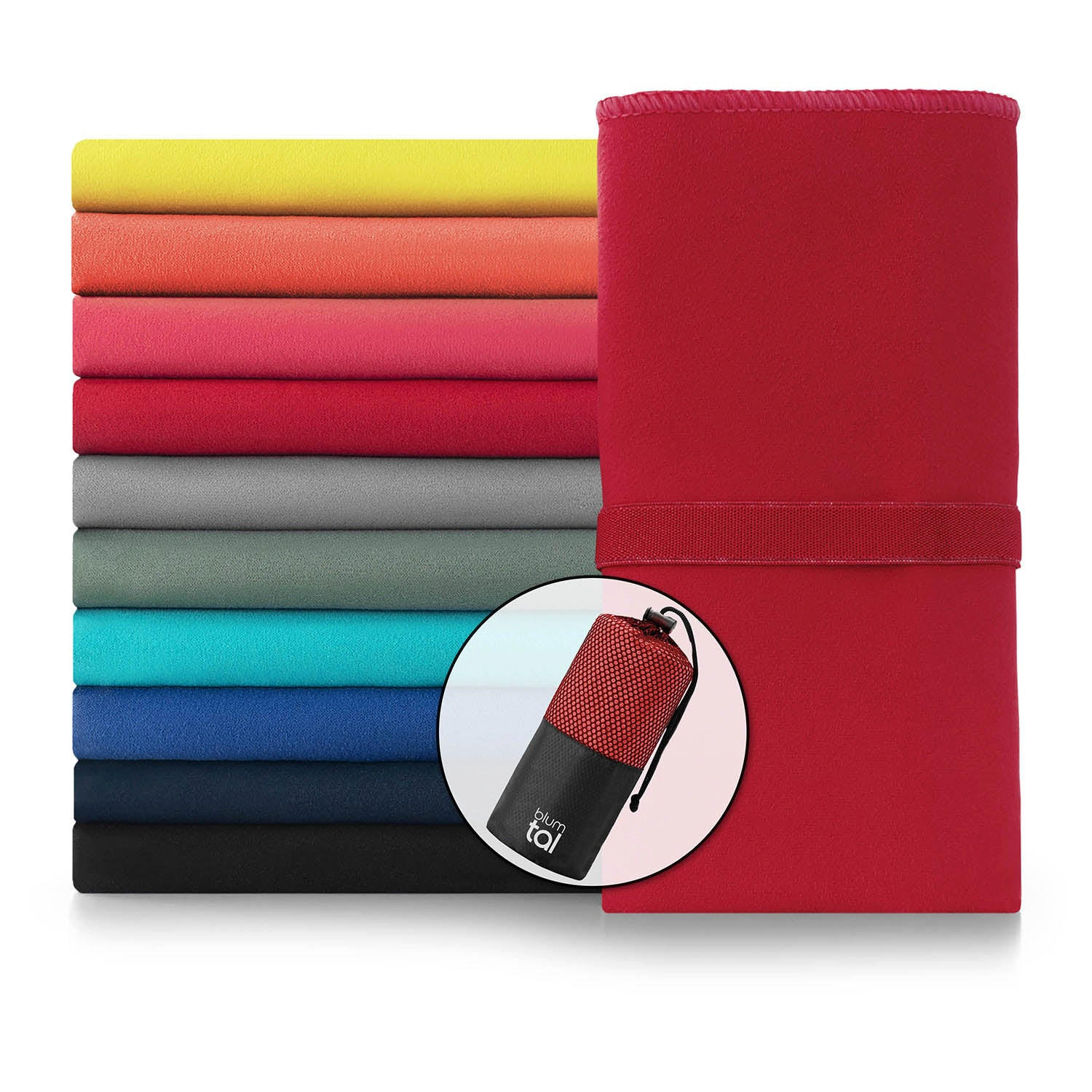 SPORTHANDTUCH Vitval 180/90 cm, Dunkelrot - Dunkelrot, Textil (180/90cm) - Blumtal