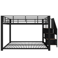 ETAGENBETT 140/200 cm Schwarz - Schwarz, Metall