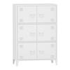 BÜROSCHRANK Hamina - Weiß, Metall (80/113/40cm) - [en.casa]