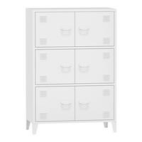 BÜROSCHRANK Hamina - Weiß, Metall (80/113/40cm) - [en.casa]