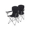 CAMPINGSTUHL KLAPPSTUHL 2ER-SET - Schwarz, Textil (51.5/96/76cm) - Hansiro