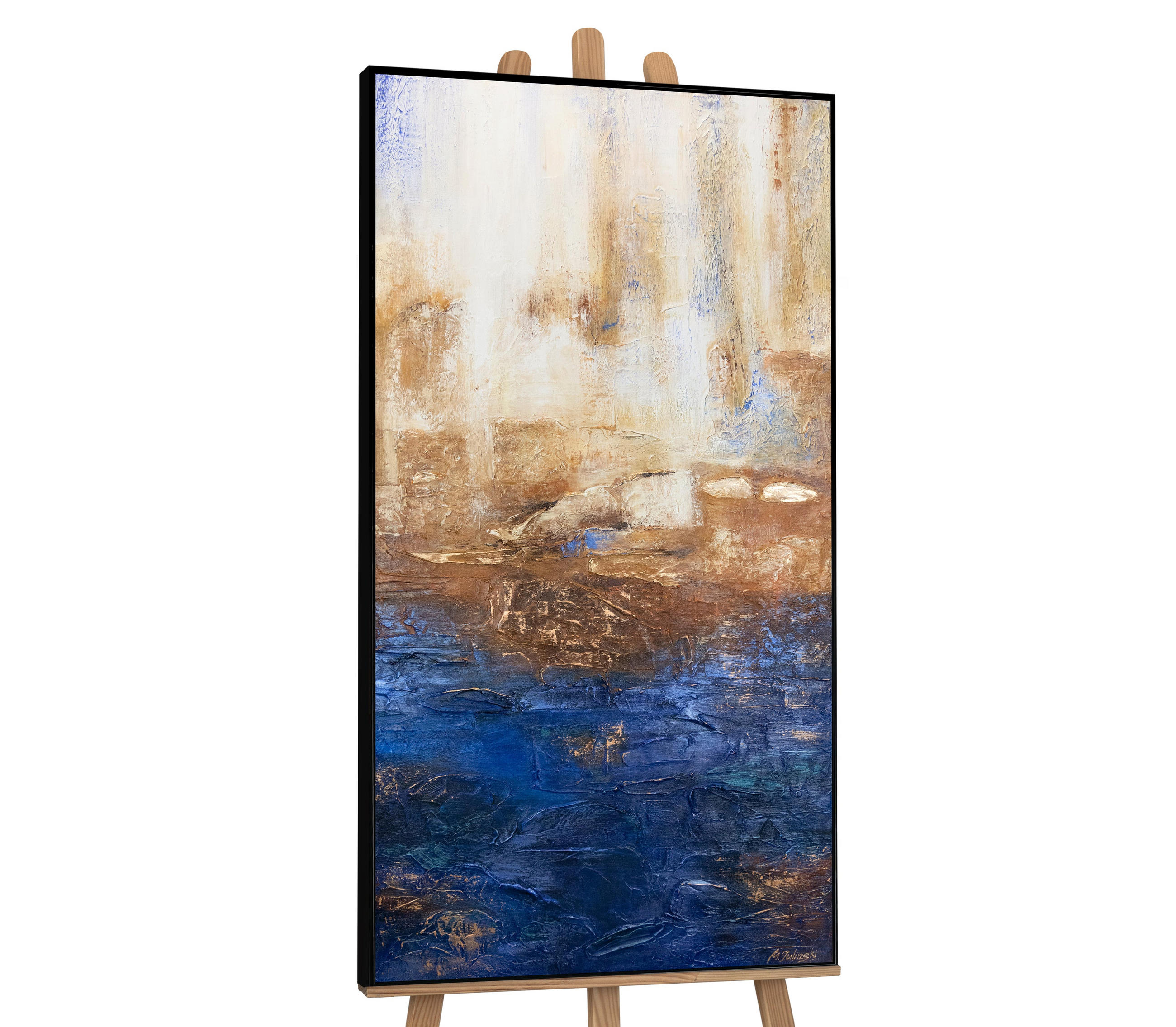 GEMÄLDE Marine II Schattenfugenrahmen Schwarz 120x60 cm - Schwarz, Holz (120/60cm) - YS-art gallery