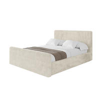 POLSTERBETT mit Bettkasten, Fußteil und Lattenrost, Boxbett mit Matratze H3/H4 - ALOVA-Z-V1 - Beige, Holzwerkstoff/Textil (180/200cm) - ALTDECOR