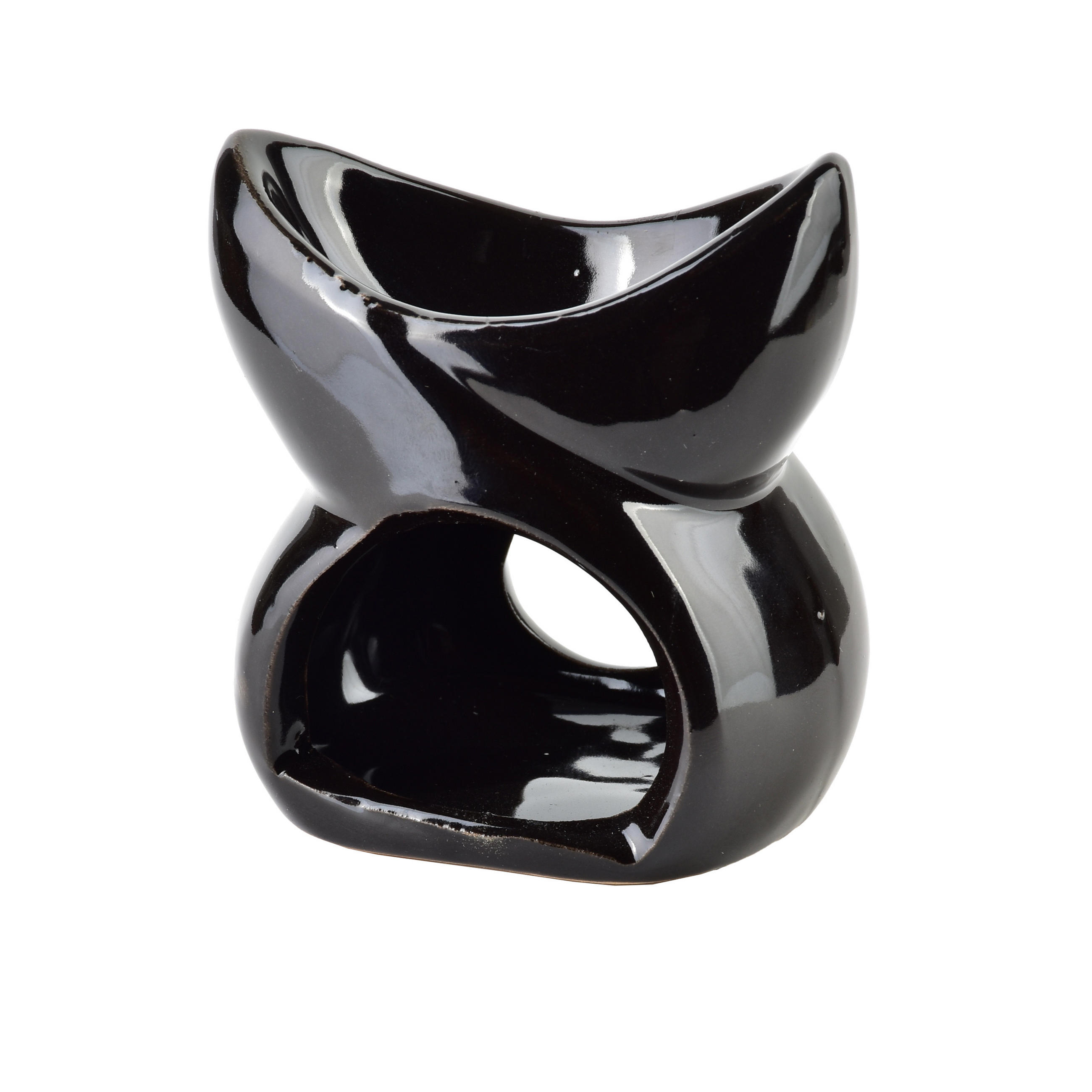 DUFTLAMPE Basic Schwarz 7/4/7.5 cm Keramik - Schwarz, Keramik (7.5cm) - Mondex