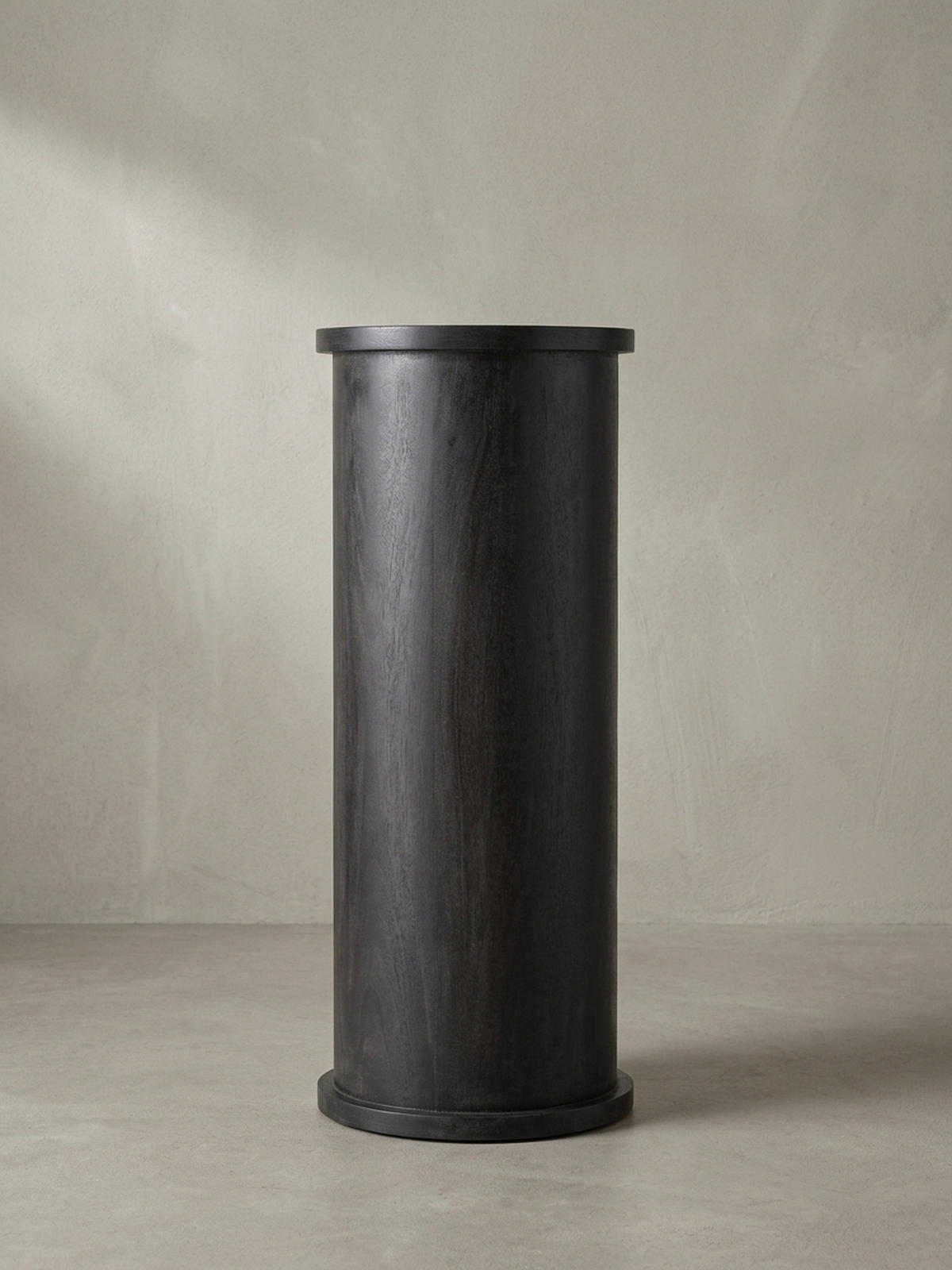 KOMMODE – Mango Massivholz, 34x85x34 cm, 4 Schubladen, schmal, schwarz - Schwarz, Holz (34/85/34cm) - KADIMA DESIGN