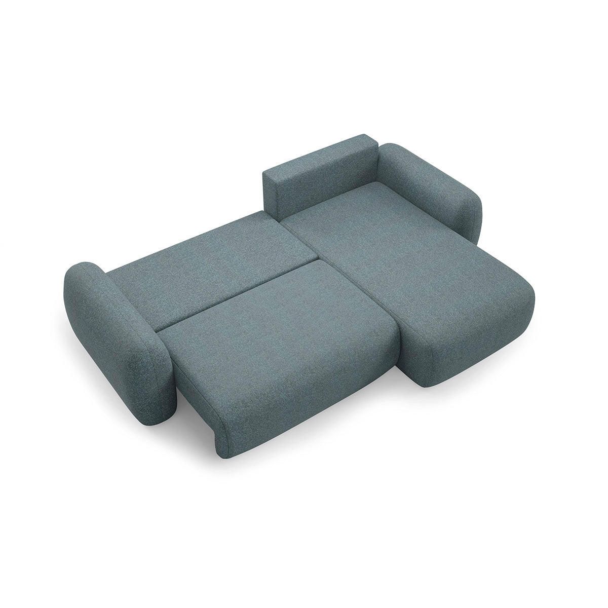 ECKSOFA Carmela 3 Sitzplätze Blau - Blau, Holz (304/190cm) - Petits-meubles