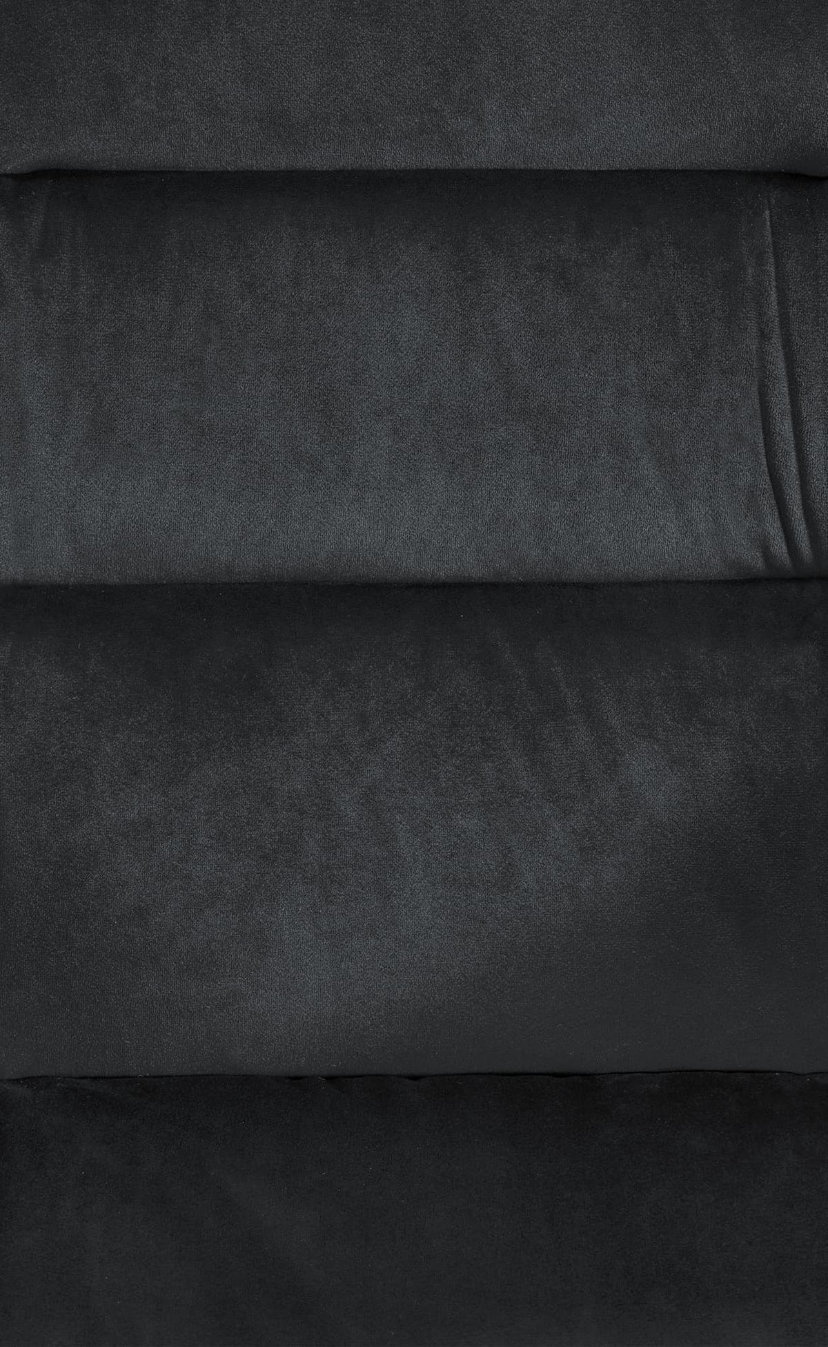ARMLEHNENSTUHL Samt schwarz - Schwarz, Textil/Metall (57/90/63cm) - CLP